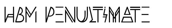 HBM Penultimate font preview